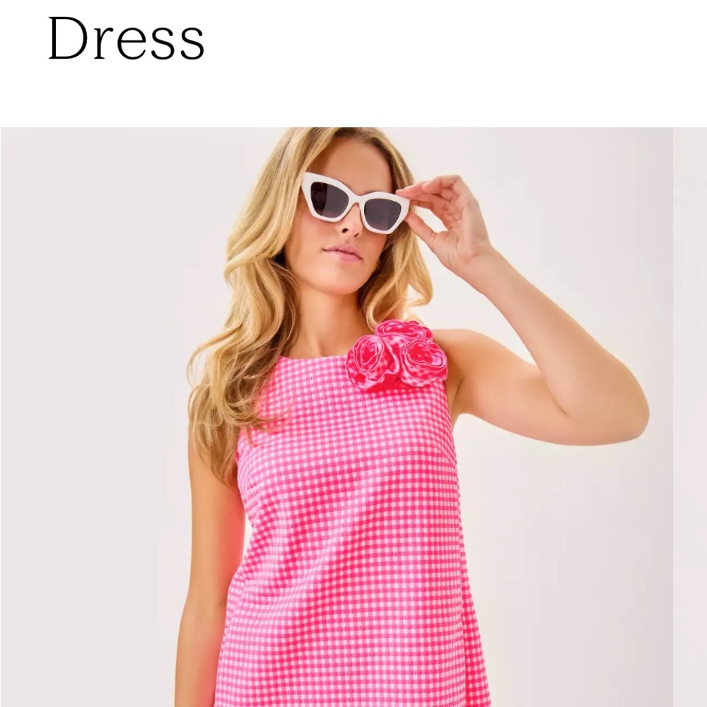 Lilly Pulitzer Pink Checkered Mini Dress - Picture 4 of 5